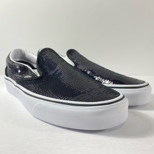 Vans Classic Slip-On Micro Sequins Black Sneakers